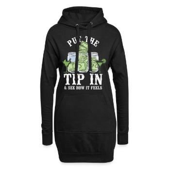 Barman Mixologue Put The Tip - Sweat-shirt à capuche long Femme - noir - Devant