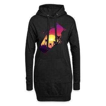 Bartender Mixologist Shaker Sunset - Hoodie-Kleid - Schwarz - Vorne