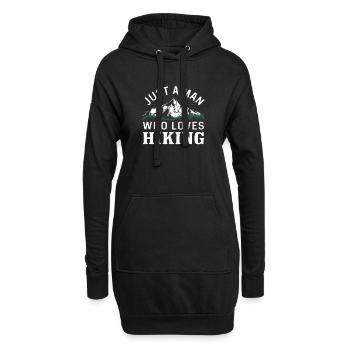 Juste un homme qui aime la randonnée - Sweat-shirt à capuche long Femme - noir - Devant