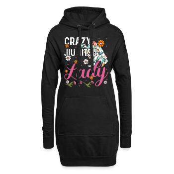Brazilian Jiu Jitsu Girl - Crazy Jiu Jitsu Lady - Hoodie-Kleid - Schwarz - Vorne