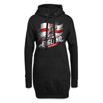 Pride of England Rugby - Hoodie-Kleid - Schwarz - Vorne