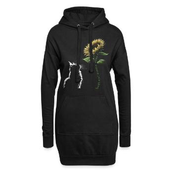 Meilleur chat Nana de tous les temps - Sweat-shirt à capuche long Femme - noir - Devant