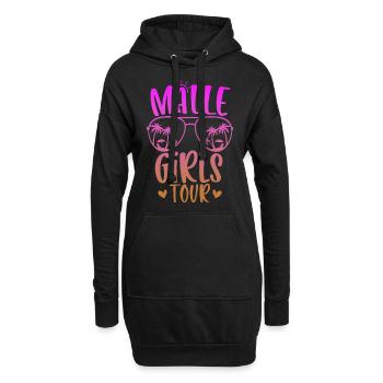 Visite des filles de Malle - Sweat-shirt à capuche long Femme - noir - Devant