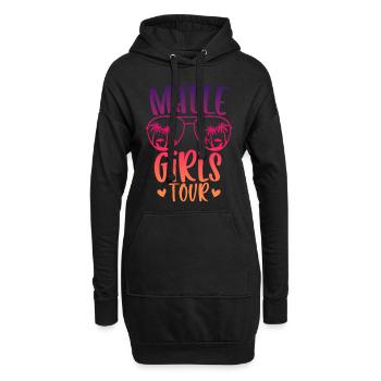 Visite des filles de Malle - Sweat-shirt à capuche long Femme - noir - Devant