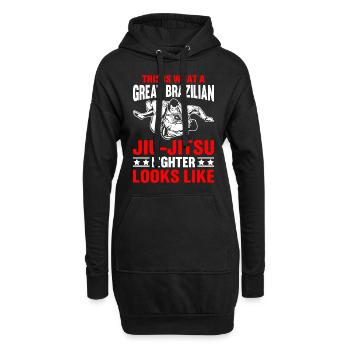 C’est ce qu’un grand combattant de jiu jitsu brésilien l - Sweat-shirt à capuche long Femme - noir - Devant