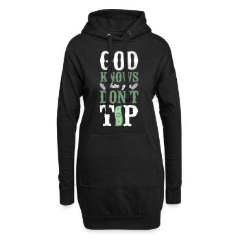 Bartender Mixologist God Knows - Hoodie-Kleid - Schwarz - Vorne