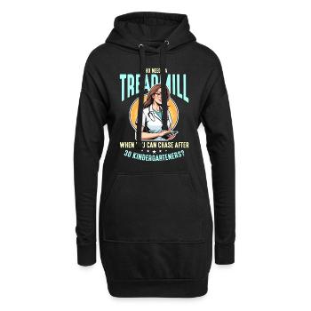 Éducateur en santé qui a besoin d’un professeur de tapis roulant - Sweat-shirt à capuche long Femme - noir - Devant