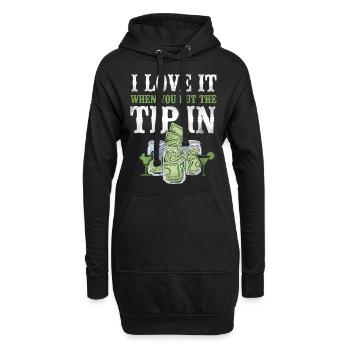 Bartender Mixologist I Love It - Hoodie-Kleid - Schwarz - Vorne