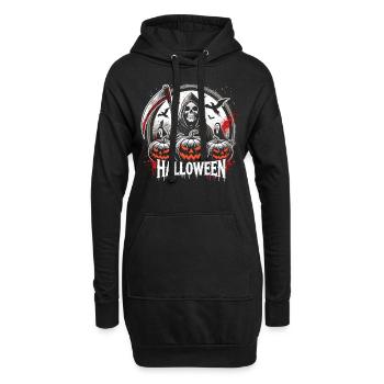 Halloween 2024 Der Tod und seine Schergen - Hoodie-Kleid - Schwarz - Vorne
