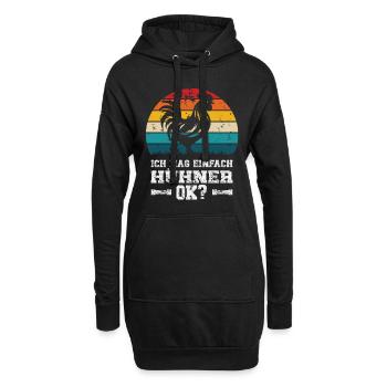 I like chickens - Hoodie Dress - black - Front