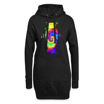 Bartender Mixologist Tie Dye - Hoodie-Kleid - Schwarz - Vorne