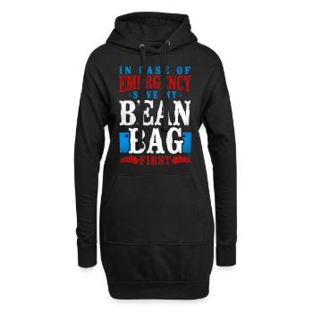Cornhole Team Bean Bag Player - Hoodie-Kleid - Schwarz - Vorne