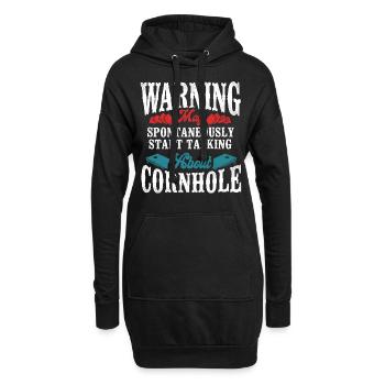Cornhole Team Bean Bag Player - Hoodie-Kleid - Schwarz - Vorne