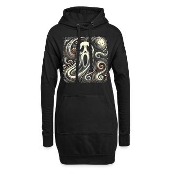 Fantômes expressionnistes effrayants Halloween - Sweat-shirt à capuche long Femme - noir - Devant