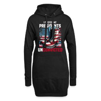 Ich bevorzuge die unverurteilten, lustigen Abstimmungen meiner Präsidenten - Hoodie-Kleid - Schwarz - Vorne