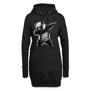 Dabbing Panda Ours Amoureux des animaux Dab Cool Animals - Sweat-shirt à capuche long Femme - noir - Devant