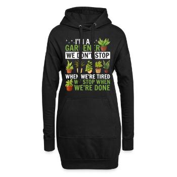 Paysagiste Jardinier Drôle de jardinage - Sweat-shirt à capuche long Femme - noir - Devant