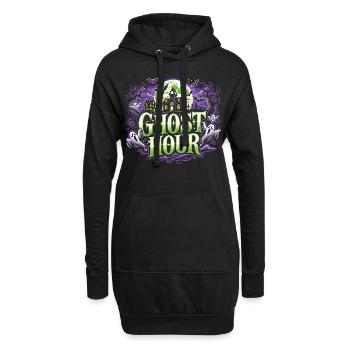 T-shirt d’Halloween mystique « Ghost Hour » - Sweat-shirt à capuche long Femme - noir - Devant