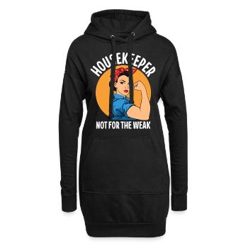 Femme de ménage pas pour les faibles - Sweat-shirt à capuche long Femme - noir - Devant