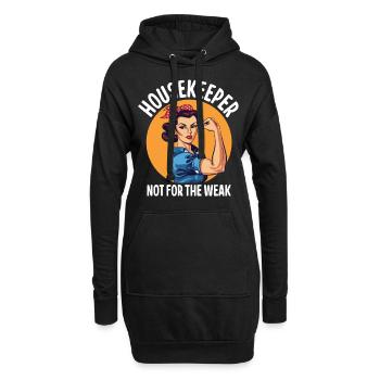 Femme de ménage pas pour les faibles - Sweat-shirt à capuche long Femme - noir - Devant