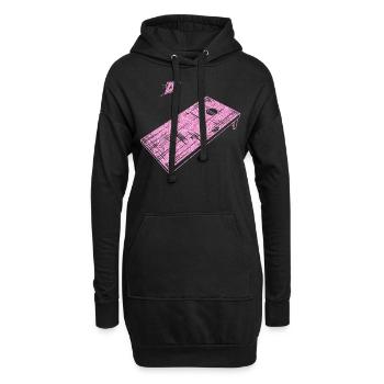 Cornhole Team Bean Bag Player - Hoodie-Kleid - Schwarz - Vorne