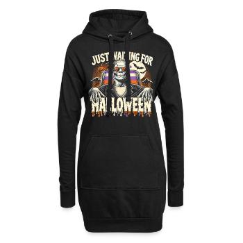 Le monstre de l’été attend Halloween - Sweat-shirt à capuche long Femme - noir - Devant