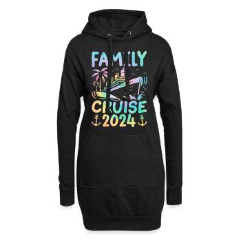 Family Cruise 2024 - Hoodie-Kleid - Schwarz - Vorne