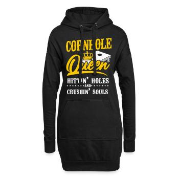 Cornhole Team Bean Bag Player - Hoodie-Kleid - Schwarz - Vorne