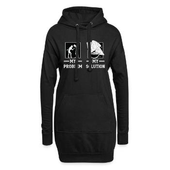 Nachos Enthusiast My Problem My Pictogram Dad Mom - Hoodie-Kleid - Schwarz - Vorne