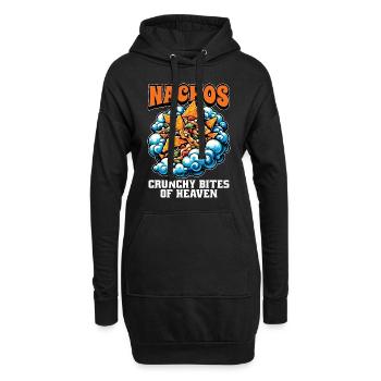 Nachos Crunchy Bites Of Heaven Nacho Cheese Lover - Hoodie-Kleid - Schwarz - Vorne
