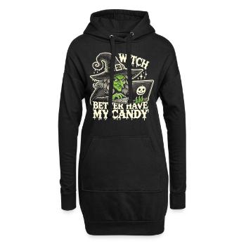 Hexen Halloween - Witch Better Have My Candy - Hoodie-Kleid - Schwarz - Vorne