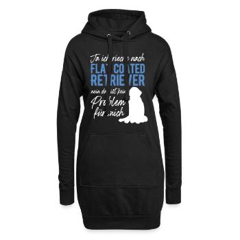 Oui, je sens le Flat Coated Retriever - Sweat-shirt à capuche long Femme - noir - Devant