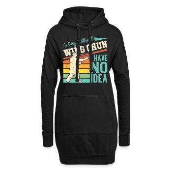 Une journée sans Wing Chun dont je n’ai aucune idée - Wing Chun - Sweat-shirt à capuche long Femme - noir - Devant