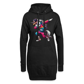 Chemise Licorne Dabbing Unique - Sweat-shirt à capuche long Femme - noir - Devant