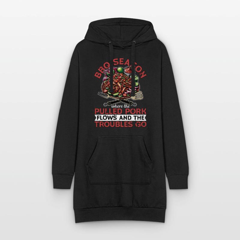 Pulled Pork BBQ Season Where The Pulled Grilling Hoodie Dress