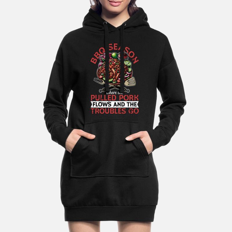 Pulled Pork BBQ Season Where The Pulled Grilling Hoodie Dress