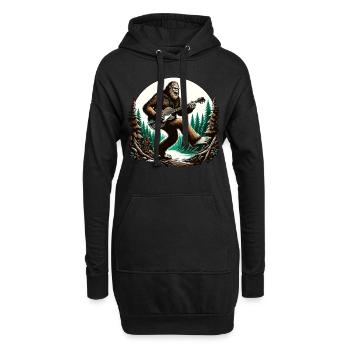 Bigfoot Gitarre Rockmusik - Hoodie-Kleid - Schwarz - Vorne
