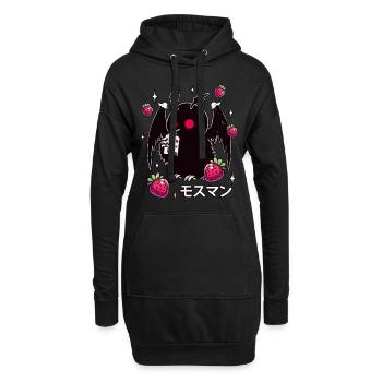 Strawberry Milk Shake Carton Mothman - Hoodie-Kleid - Schwarz - Vorne