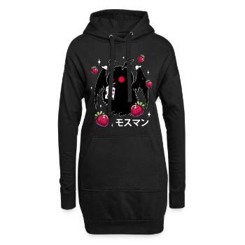 Strawberry Milk Shake Carton Mothman - Hoodie-Kleid - Schwarz - Vorne