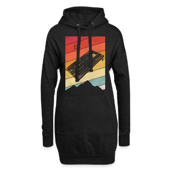 Joueur de sac de haricots de l’équipe Cornhole - Sweat-shirt à capuche long Femme - noir - Devant