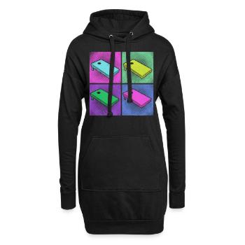 Joueur de sac de haricots de l’équipe Cornhole - Sweat-shirt à capuche long Femme - noir - Devant