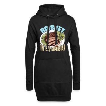Brisket The BBQ Grilled Meat Brisket Barbecue - Hoodie-Kleid - Schwarz - Vorne