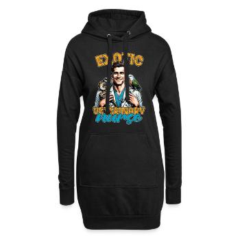Exotique Vétérinaire Infirmière Amoureuse des animaux Infirmière vétérinaire - Sweat-shirt à capuche long Femme - noir - Devant