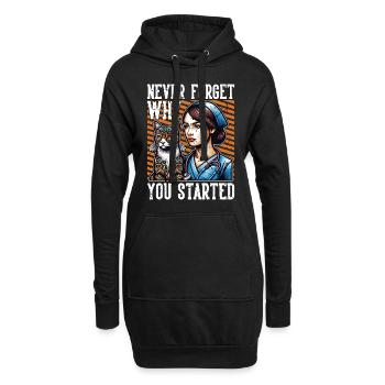 Veterinary Nurse Never Forget Why Veterinarian - Hoodie-Kleid - Schwarz - Vorne