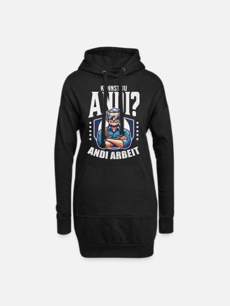 Handwerker Andi Arbeit Geschenk Sprüche Lustig - Hoodie-Kleid - Schwarz