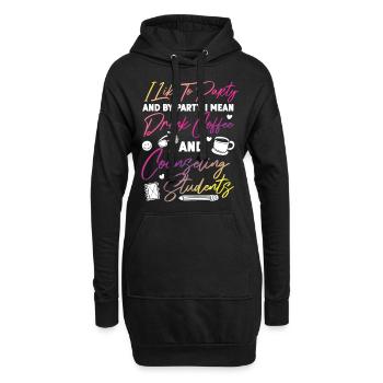 School Counselor Coffee I Like To - Hoodie-Kleid - Schwarz - Vorne