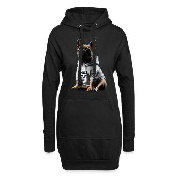 Drôle de bouledogue français Chill Out Chill Out - Sweat-shirt à capuche long Femme - noir - Devant