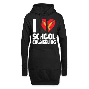 Conseiller scolaire Cœur I (Cœur) - Sweat-shirt à capuche long Femme - noir - Devant