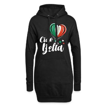 Ciao Bella - Hoodie-Kleid - Schwarz - Vorne