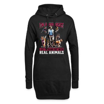 Je suis zoologiste J’ai l’occasion de passer du temps avec un scientifique animalier - Sweat-shirt à capuche long Femme - noir - Devant